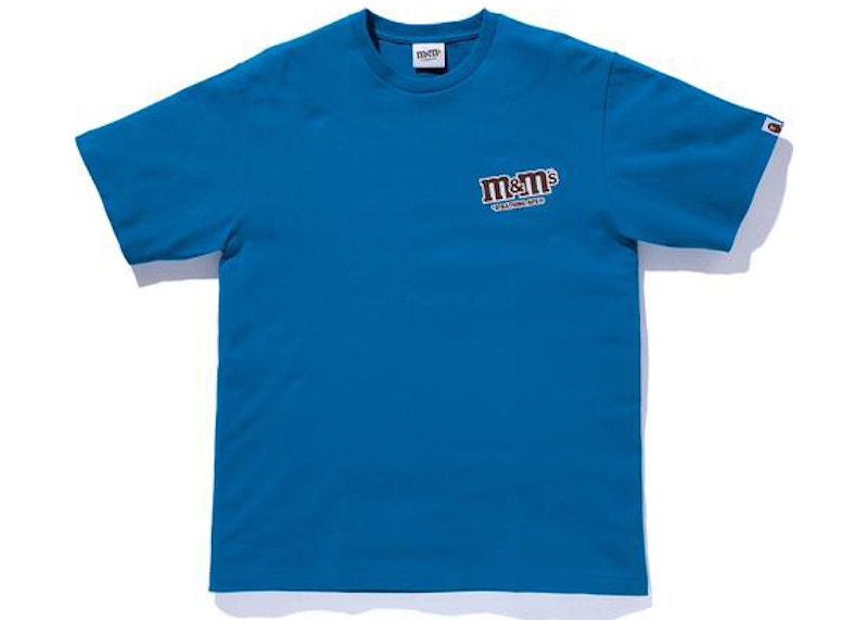BAPE x M&M's Mens Tee Blue