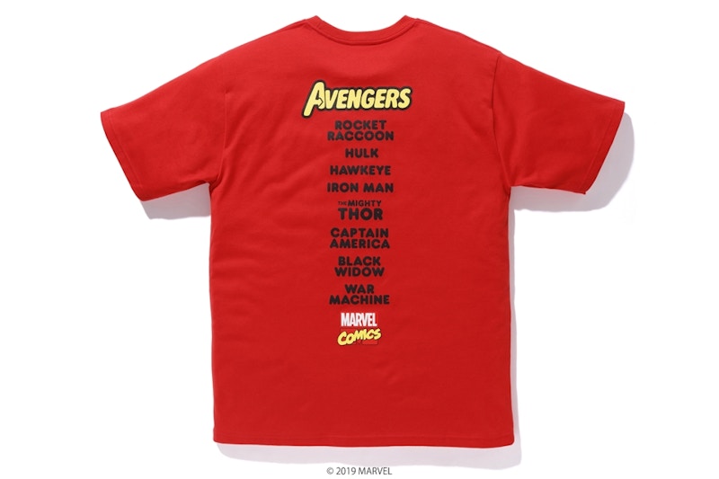 BAPE x Marvel Comics Milo Avengers Tee White