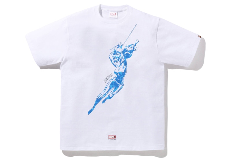 Pre-owned Bape Men's X Marvel Comics Black Widow T-shirt In White