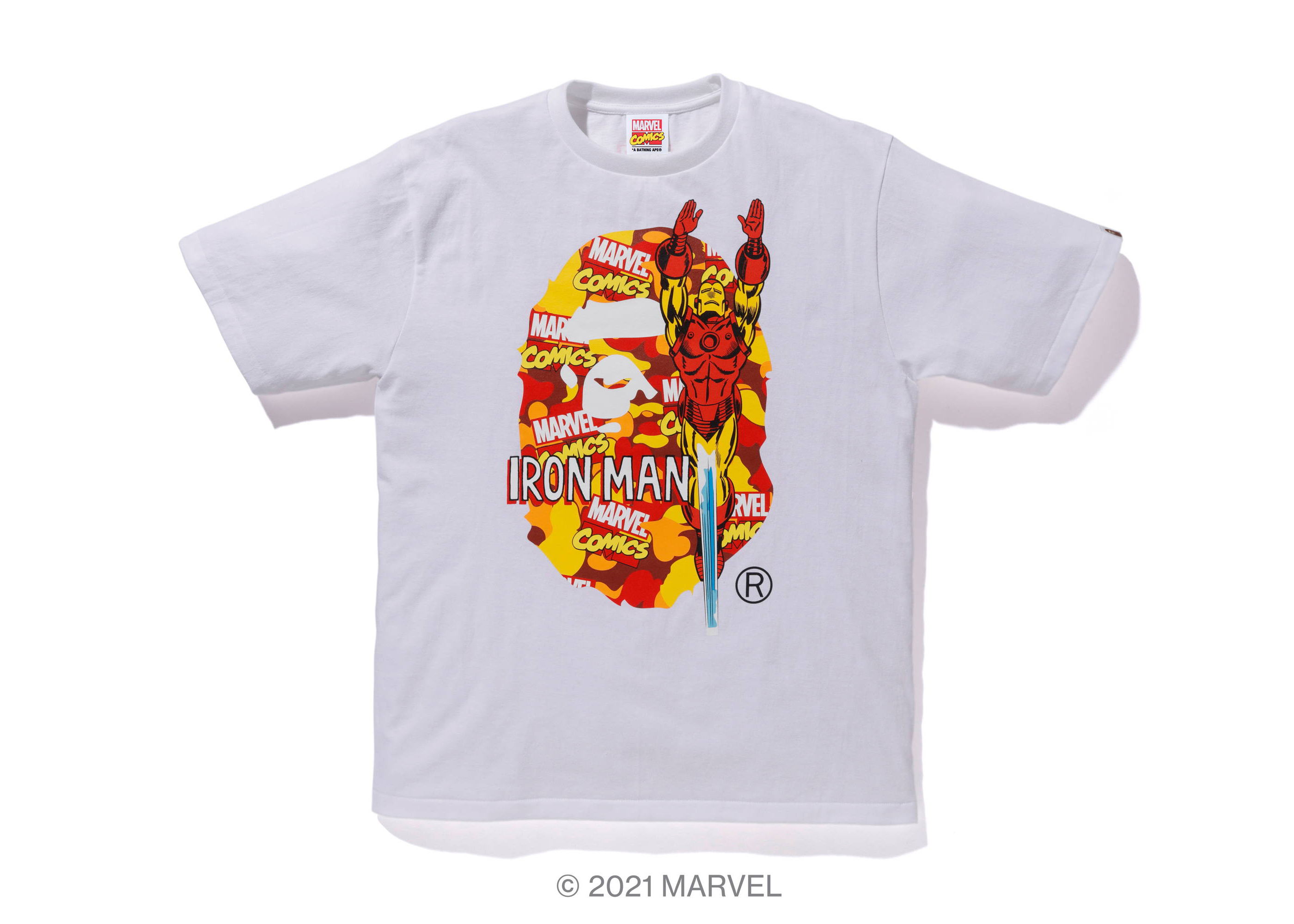 BAPE x Marvel Comics Camo Iron Man Tee White メンズ - SS21 - JP