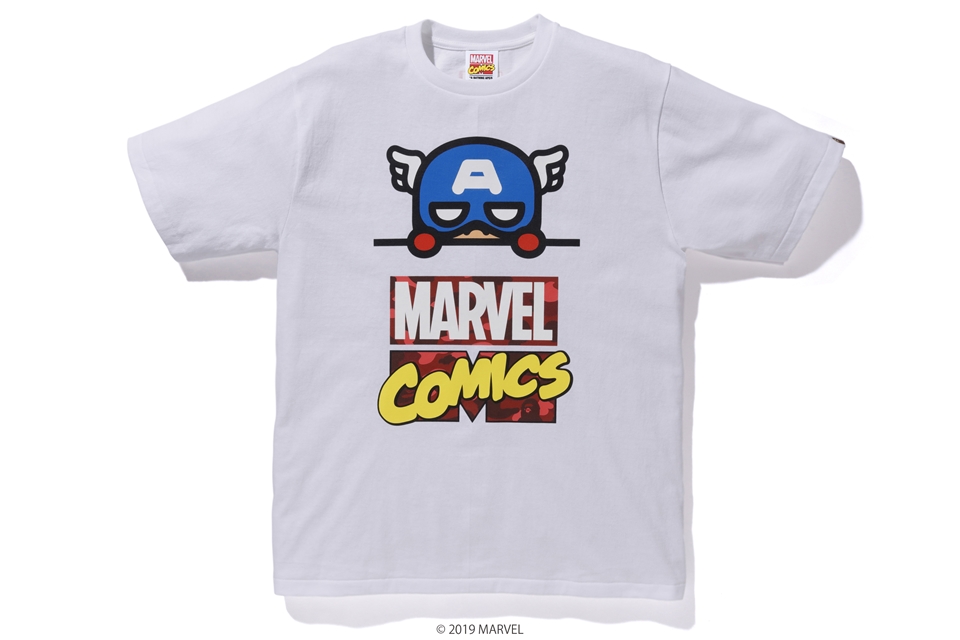 BAPE x Marvel Comics Captain America Tee White