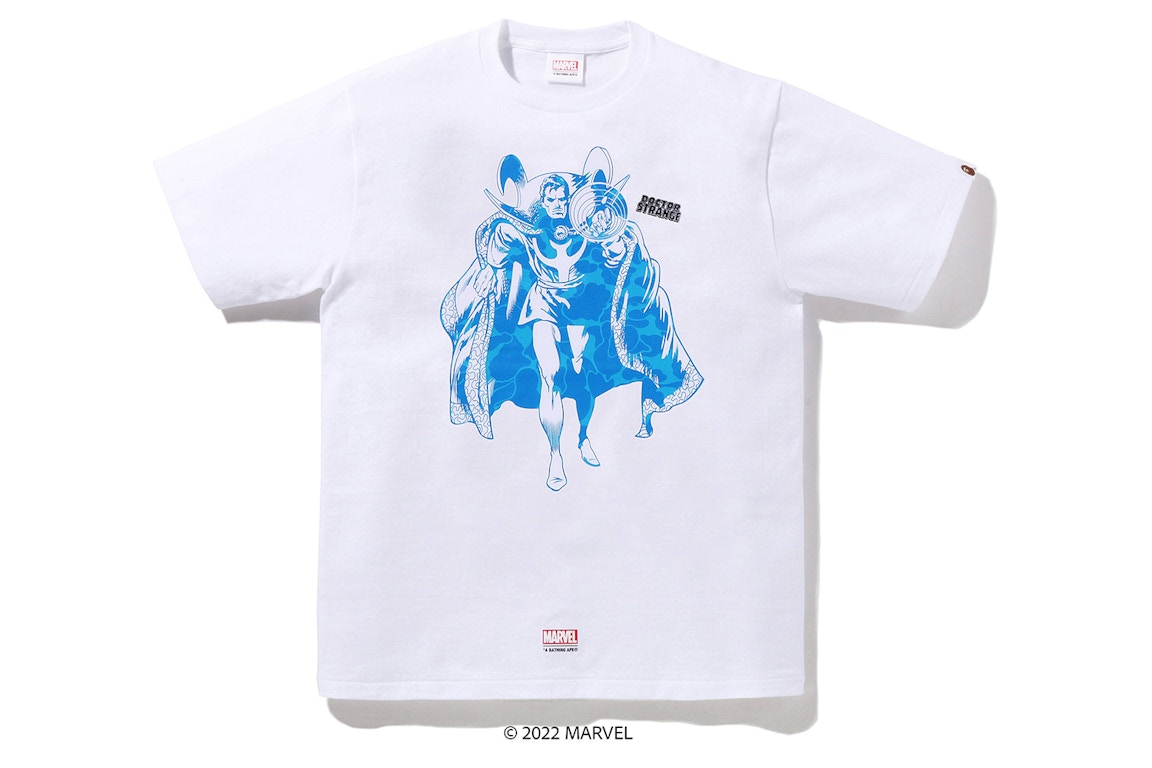 Click to view more detailed imagery on our partner's website Pre-owned Bape X Marvel Comics Dr. Strange Tee White