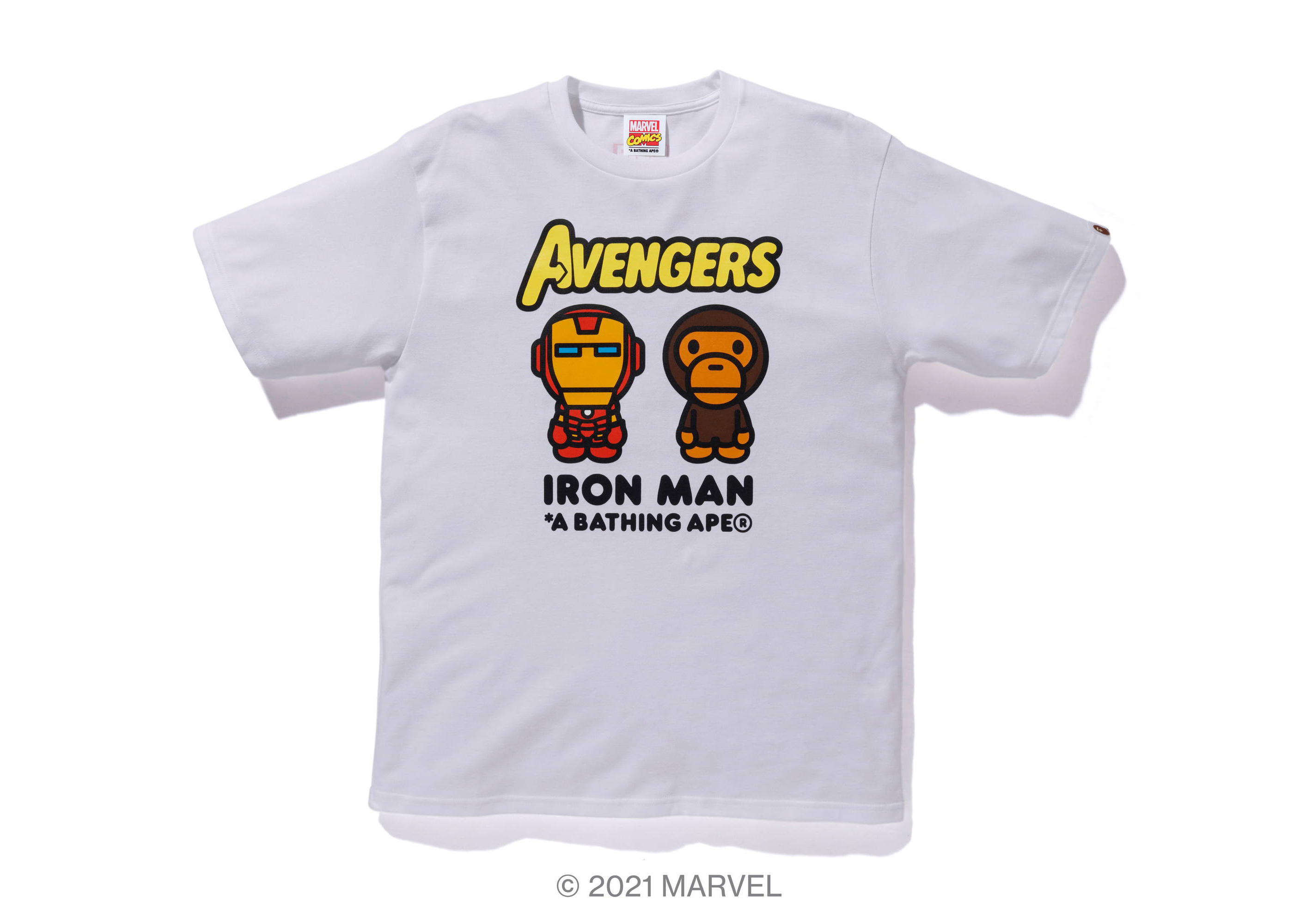 BAPE x Marvel Milo Iron Man Tee White Men's - SS19 - US