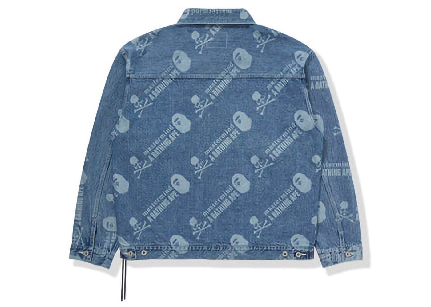 BAPE x Mastermind Washed Denim Jacket Blue Indigo Men's - FW22 - US