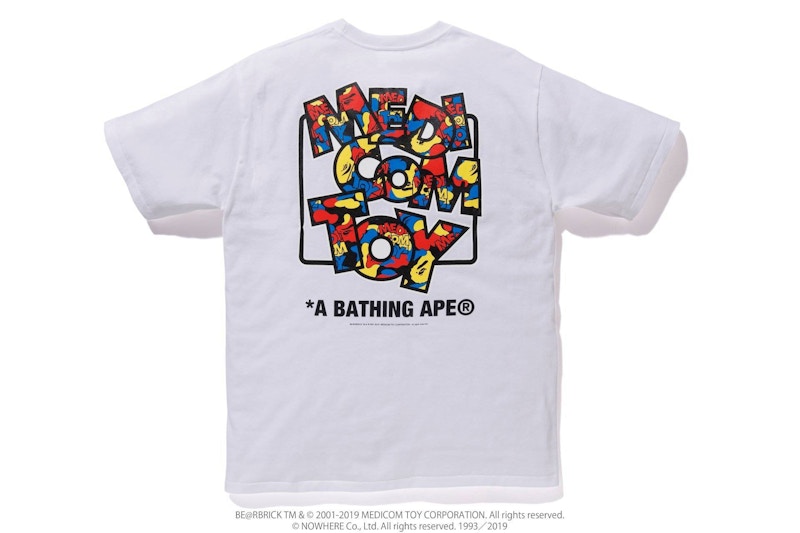 BAPE x Medicom Toy Camo Logo Tee White Men's - FW19 - US