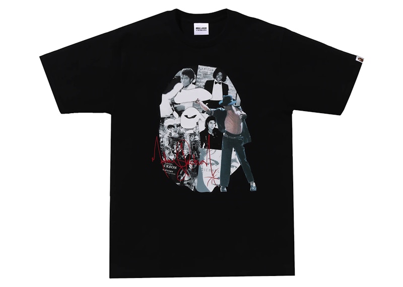 BAPE x Michael Jackson Album Jacket Ape Head Tee Black