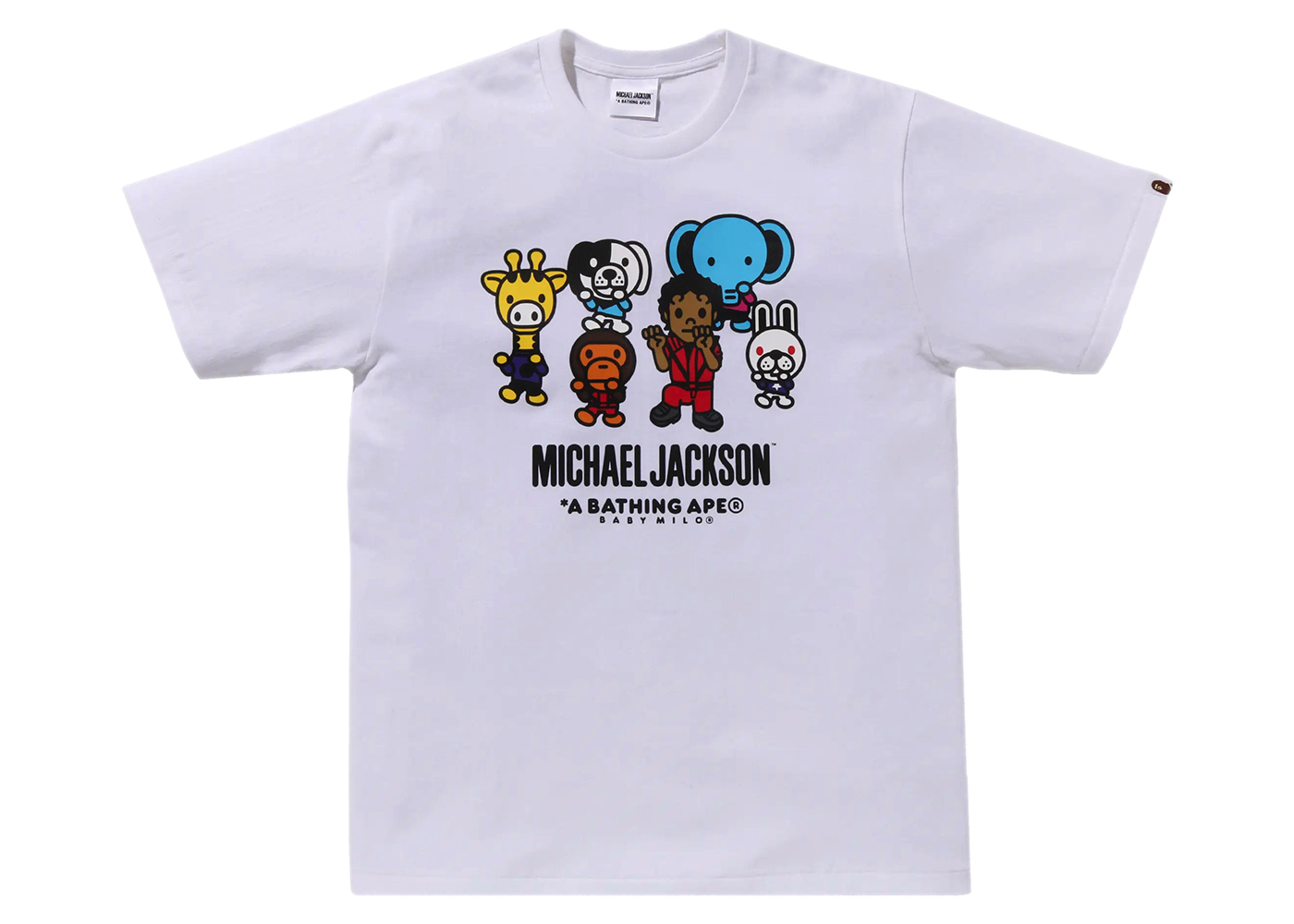 BAPE x Michael Jackson Baby Milo Tee White Men's - FW23 - US
