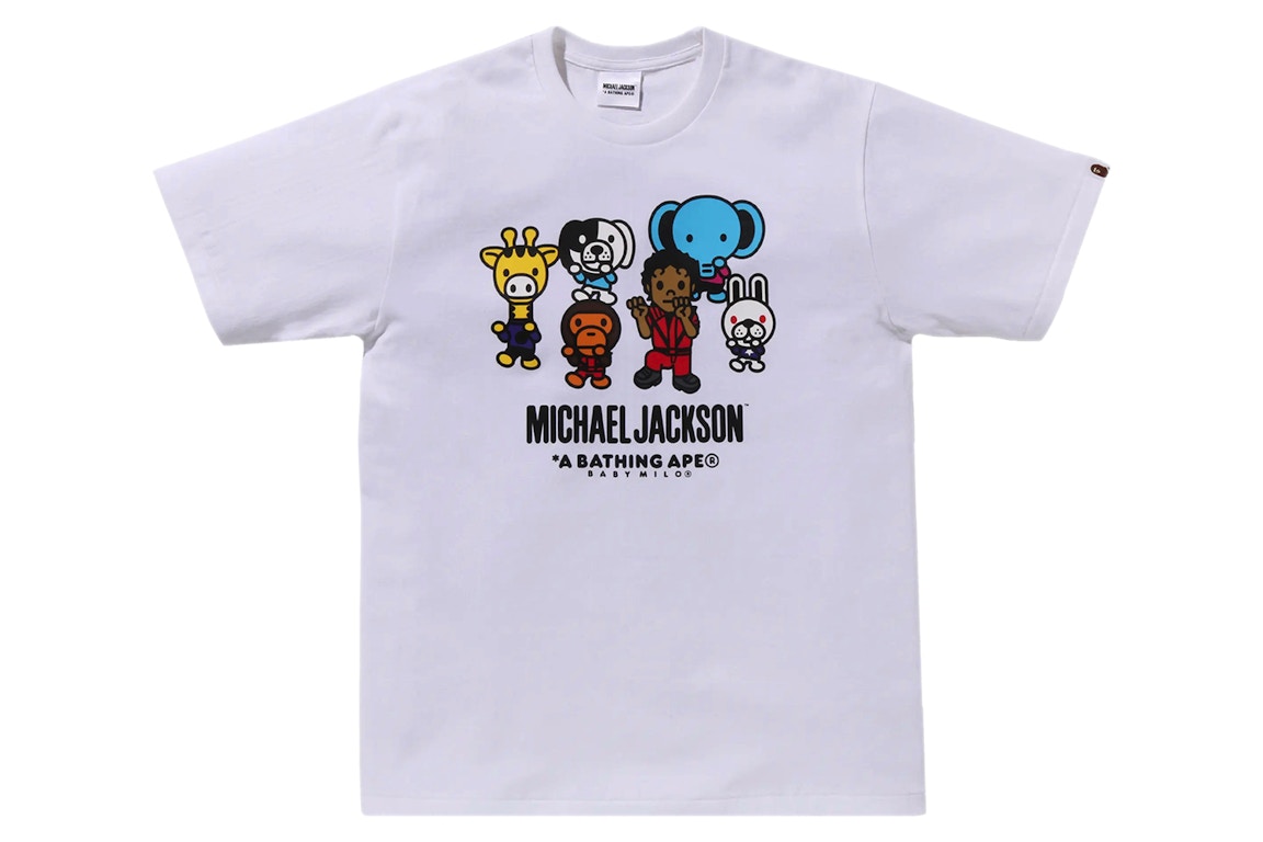 Click to view more detailed imagery on our partner's website Pre-owned Bape X Michael Jackson Baby Milo Tee White