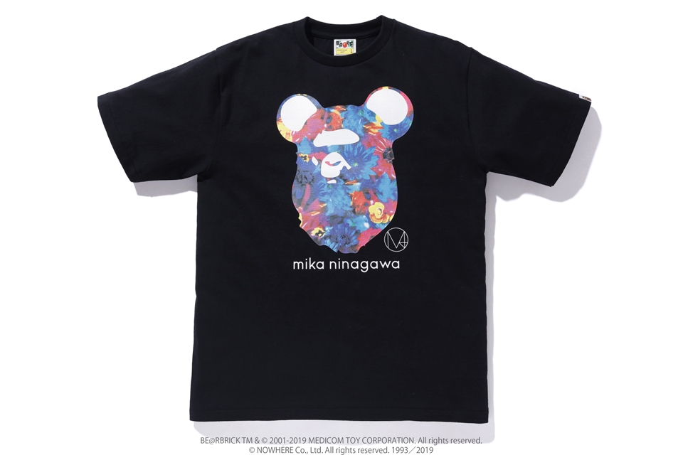 BAPE x Mika Ninagawa Bear Ape Head Tee Black Men's - SS19 - US