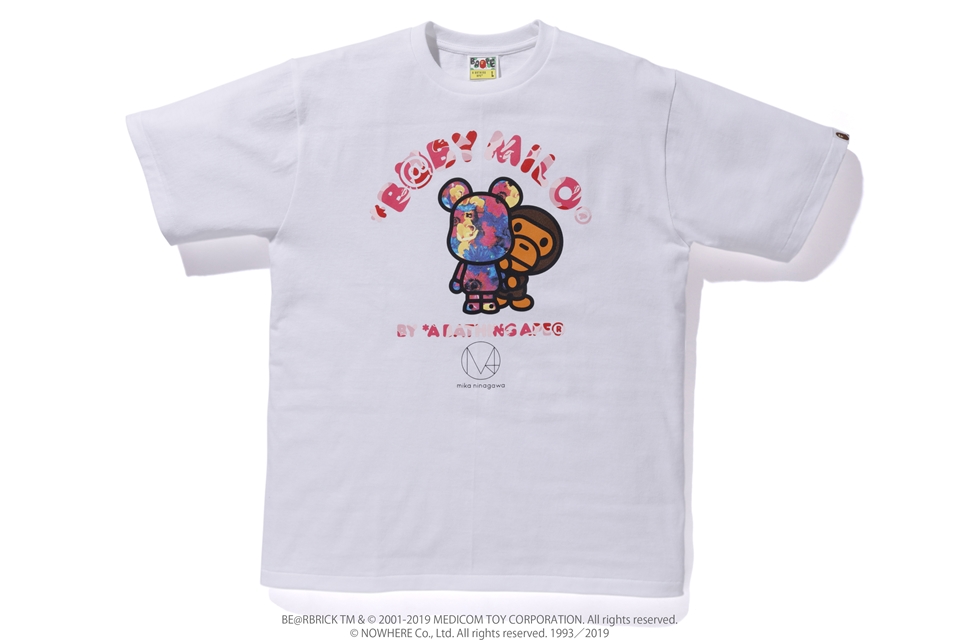 BAPE x Mika Ninagawa Bear Ape Head Tee White メンズ - SS19 - JP