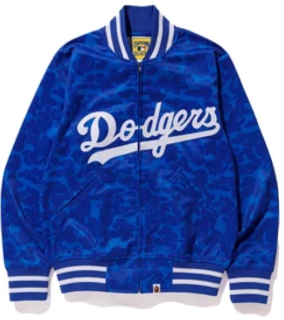 BAPE x Mitchell & Ness Dodgers Jacket Blue Men's - FW19 - US