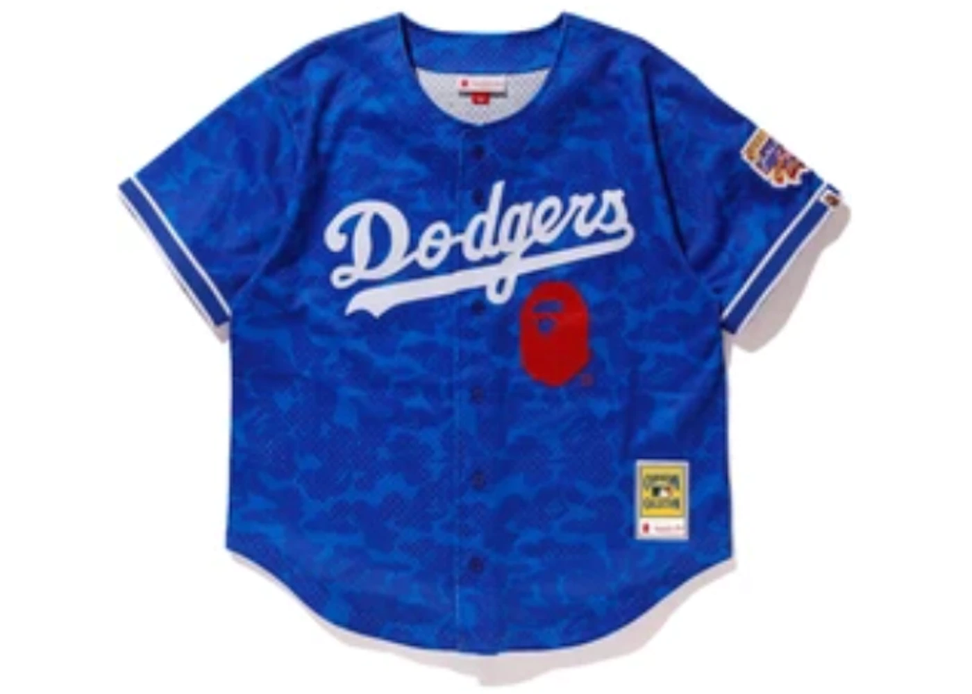 BAPE x Mitchell & Ness Dodgers Jersey Blue