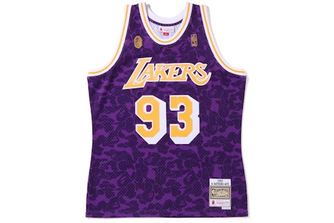 BAPE x Mitchell Ness Los Angeles Lakers Jersey Purple Men's
