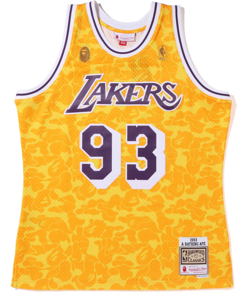 BAPE x Mitchell & Ness Lakers Tee “Yellow”, Men’s