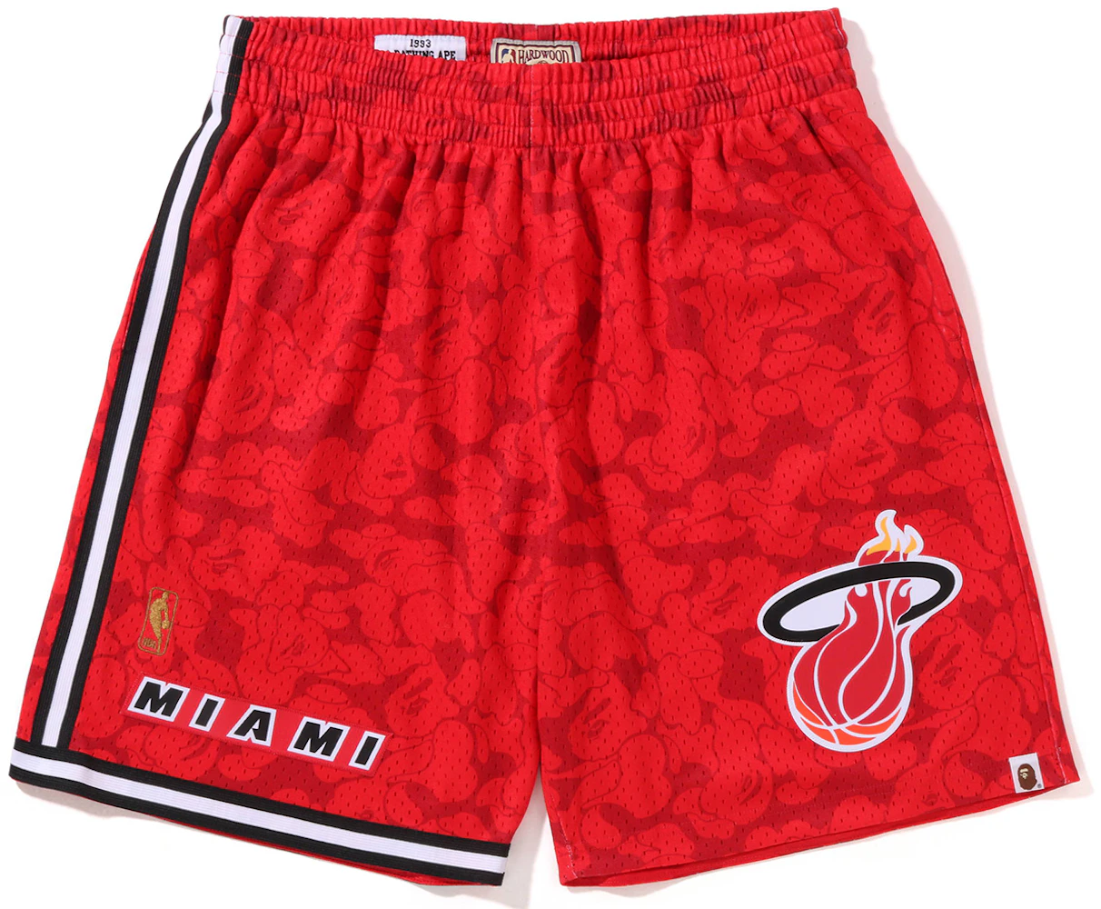Bape x Mitchell & Ness Miami Heat Jersey Red