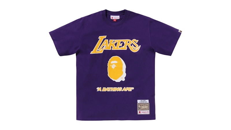 トップス Mitchell and Ness x NBA x BAPE BAPE x Mitchell & Ness NBA Los Angeles Lakers Tee Purple Men's