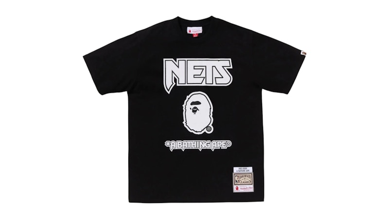 トップス Mitchell and Ness x NBA x BAPE BAPE x Mitchell & Ness NBA New Jersey Nets Tee Black Men's - FW25 - US