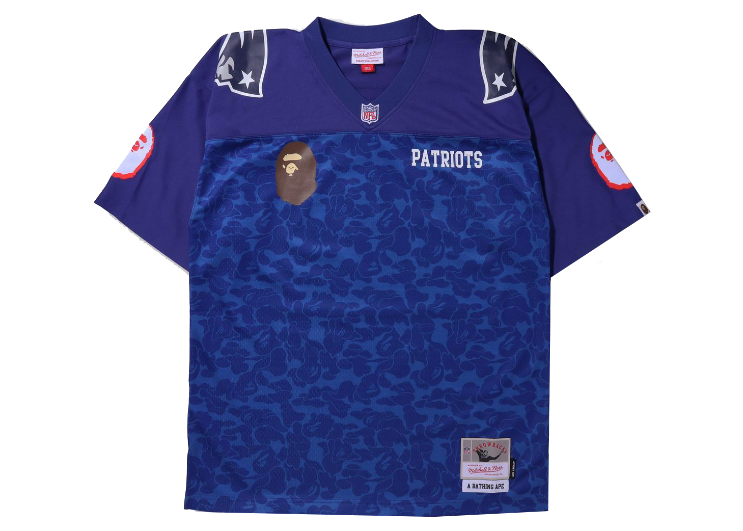 BAPE x Mitchell & Ness NFL New England Patriots Legacy Jersey Navy