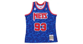 BAPE x Mitchell & Ness New Jersey Nets Jersey Blue