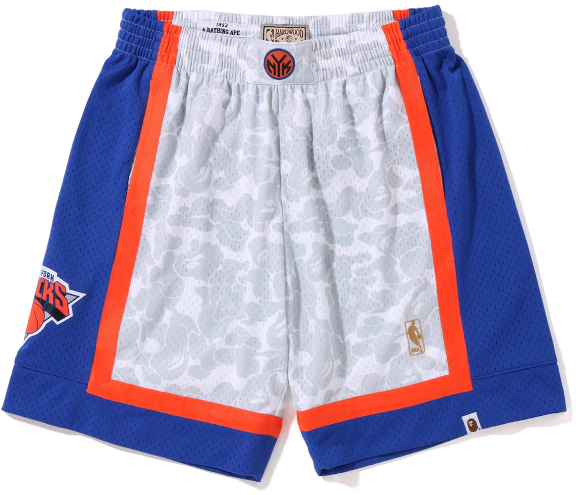 BAPE x Mitchell & Ness New York Knicks Shorts White Men's - FW22