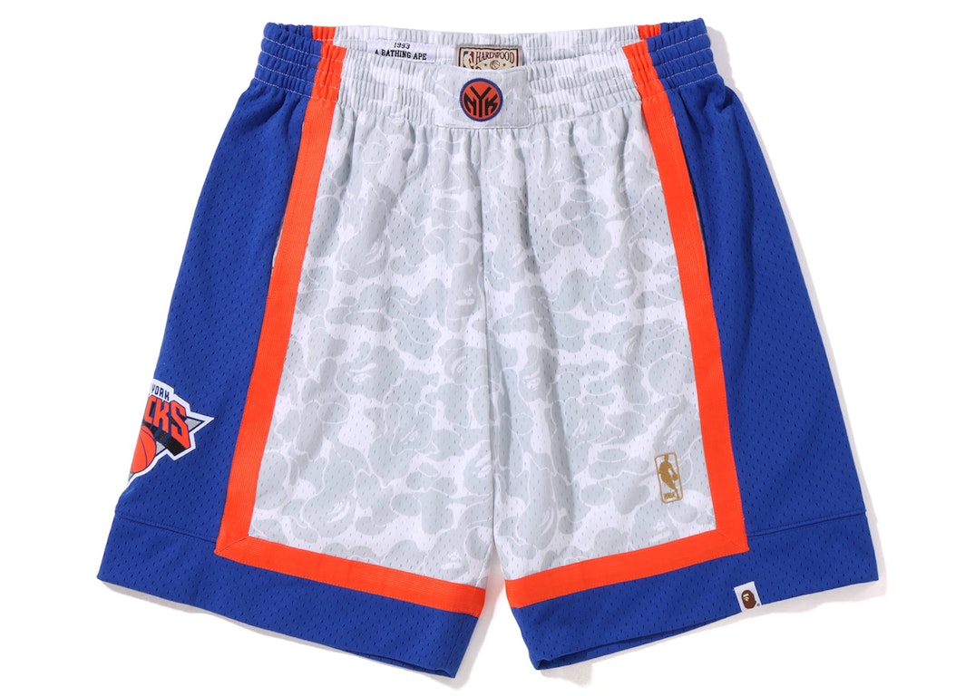Pre-owned Bape X Mitchell & Ness New York Knicks Shorts White