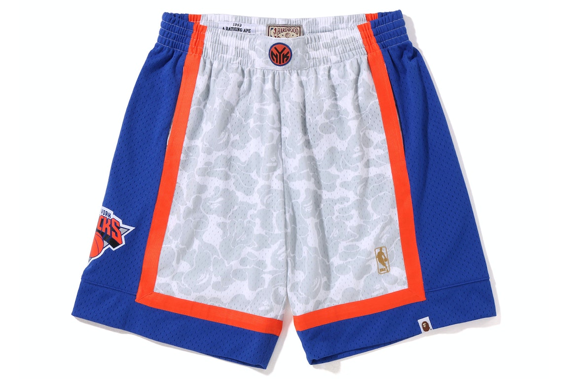 Pre-owned Bape X Mitchell & Ness New York Knicks Shorts White