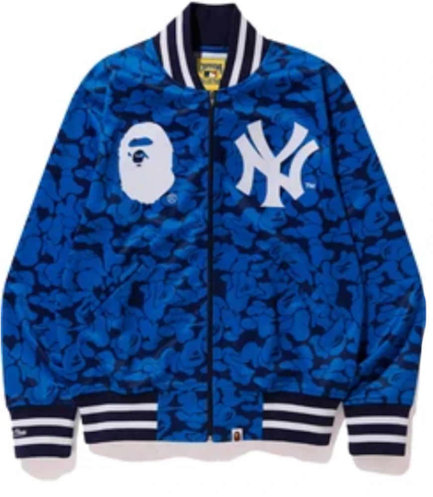 Bape Bape Mitchell & Ness Yankees Jacket Blue