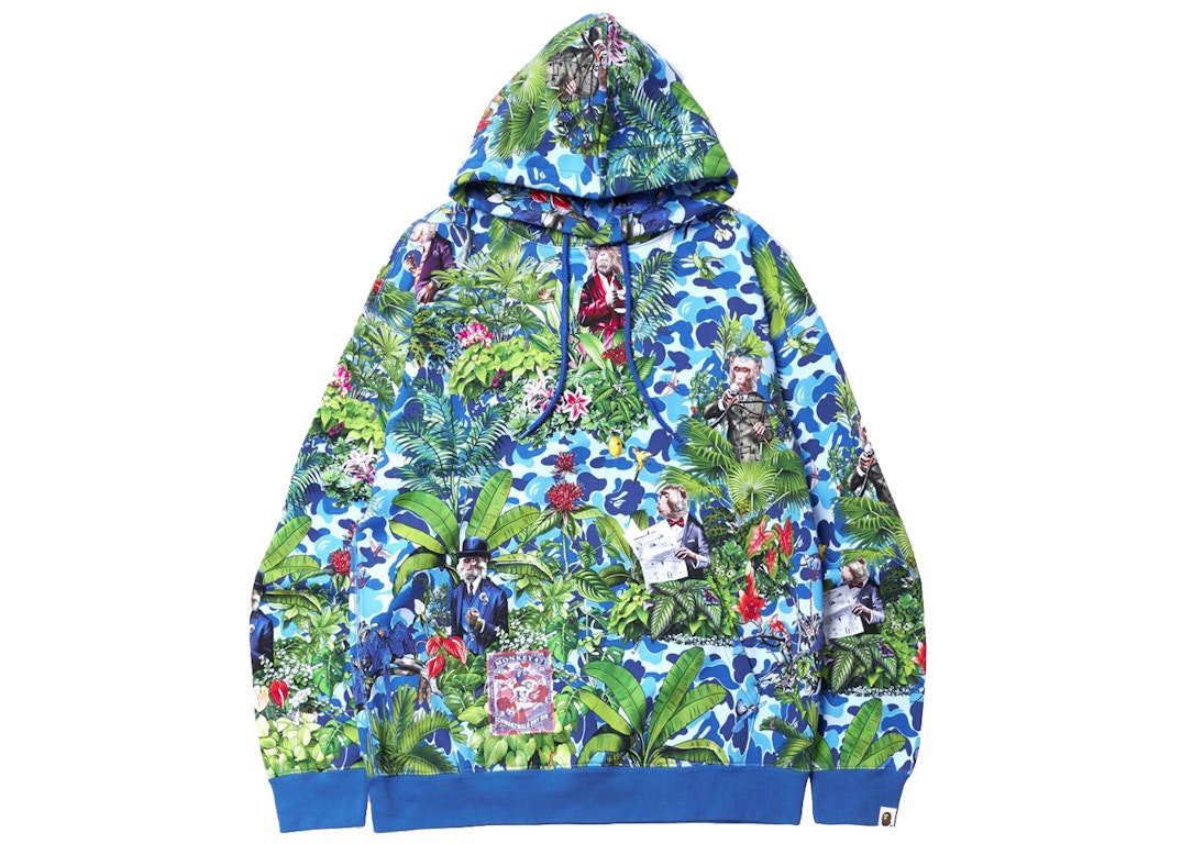 Pre-owned Bape X Monkey 47 Pullover Hoodie Blue