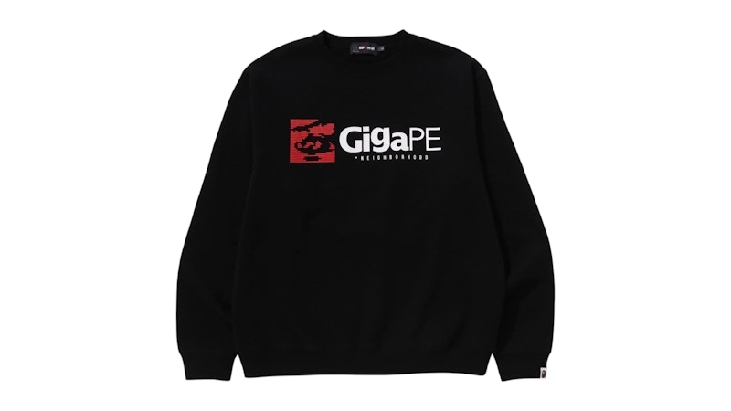 Men's BAPE x NBHD Gigape Crewneck Sweatshirt in Black