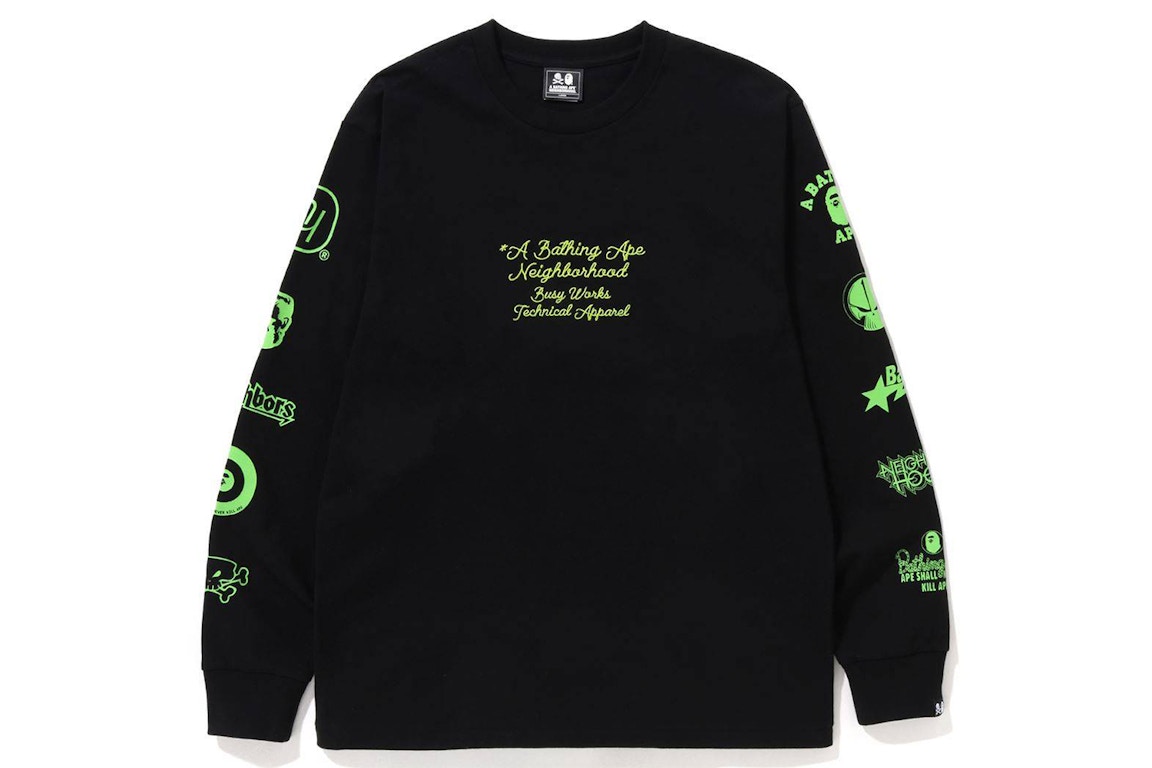 Click to view more detailed imagery on our partner's website Pre-owned Bape X Neighborhood L/s Tee Black