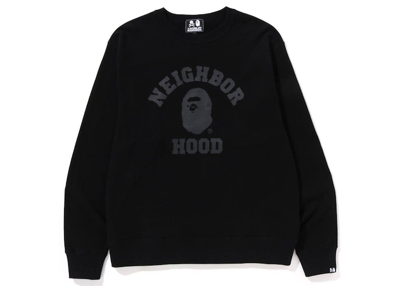 売り割引BAPE × NEIGHBORHOOD CREWNECK BLACK スウェット