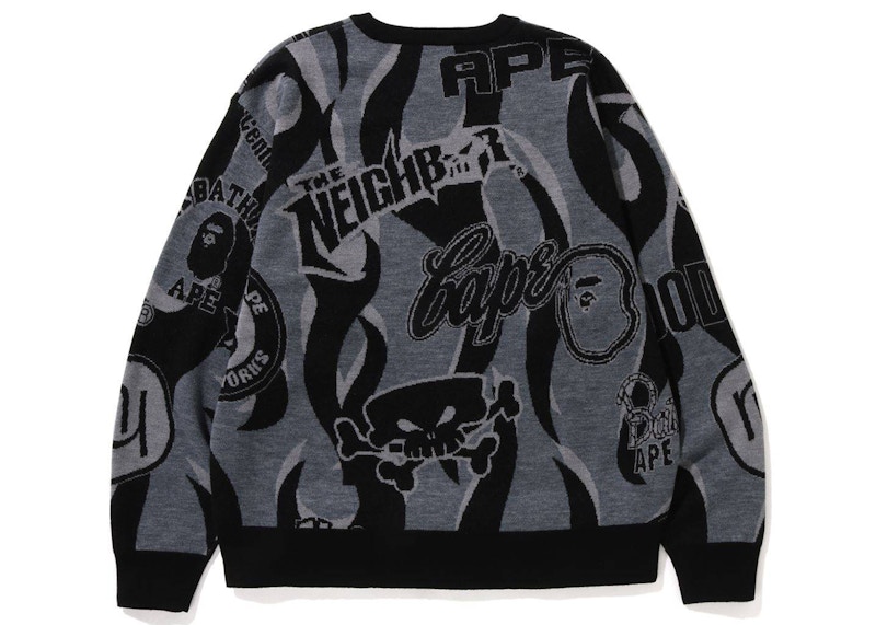 BAPE x Neighborhood Relaxed Fit Knit Sweater Black