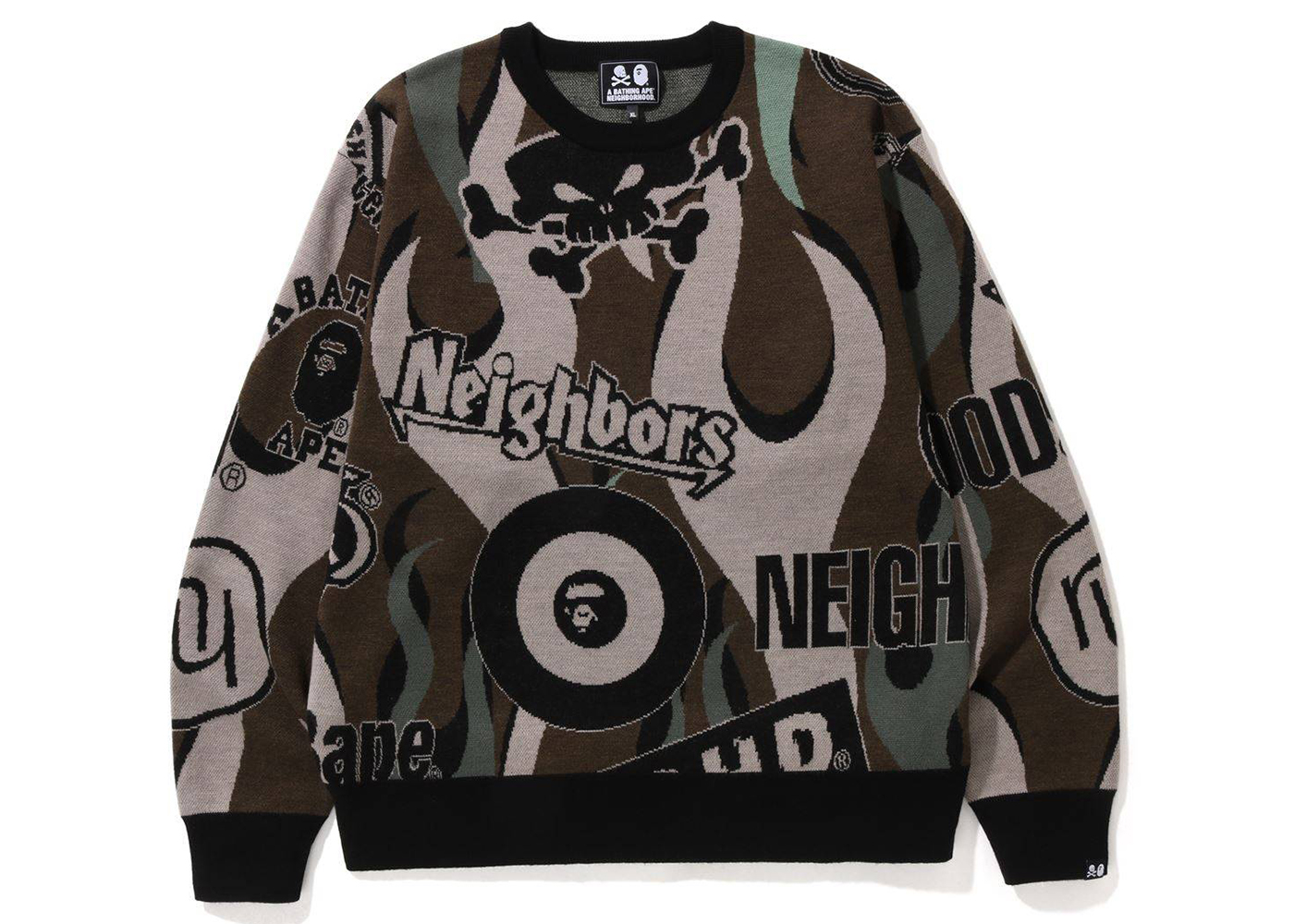 BAPE x Neighborhood Relaxed Fit Knit Sweater Green - SS23 Men's - US