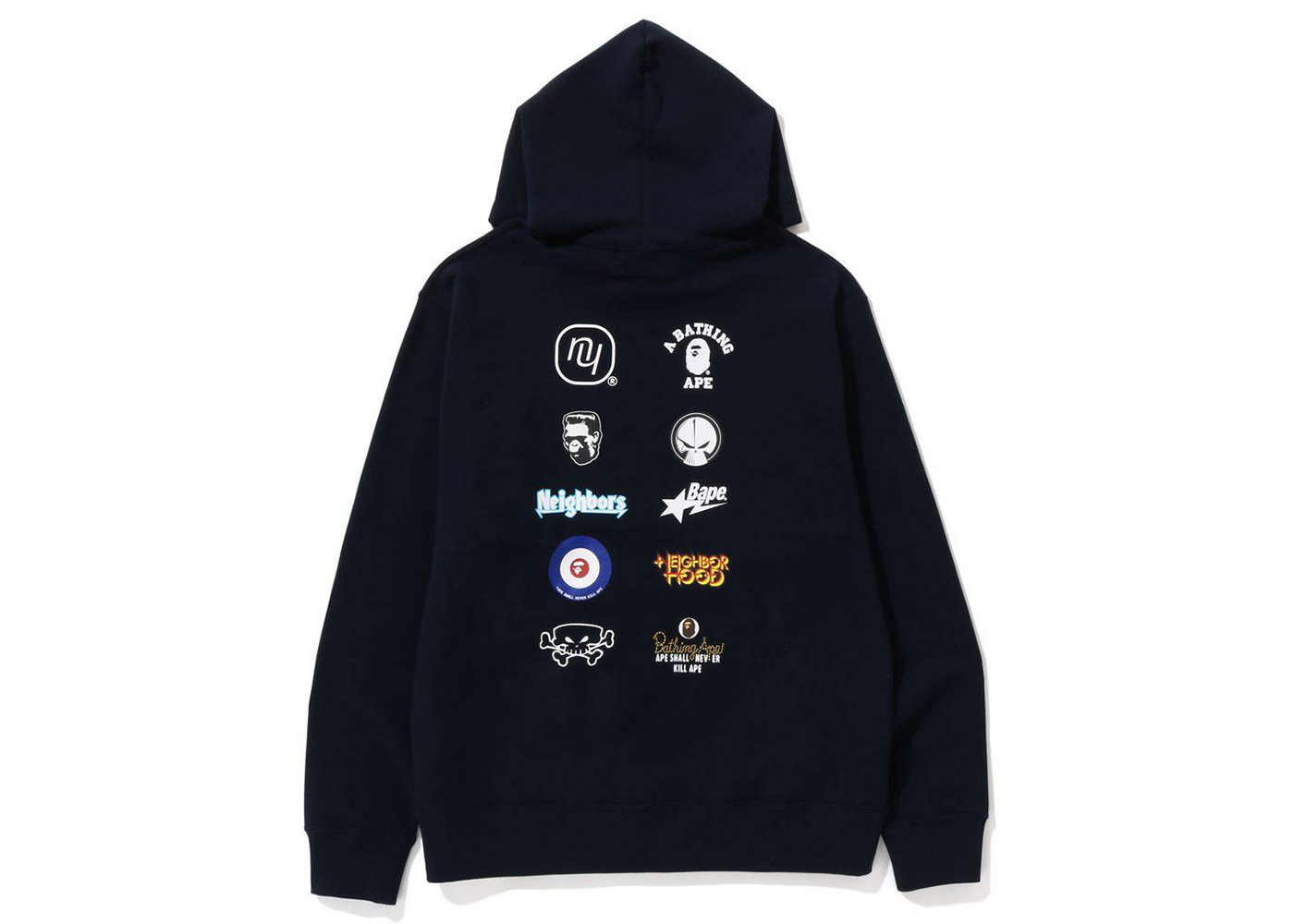 BAPE x Neighborhood Relaxed Fit Pullover Hoodie Navy Men's - SS23 - US