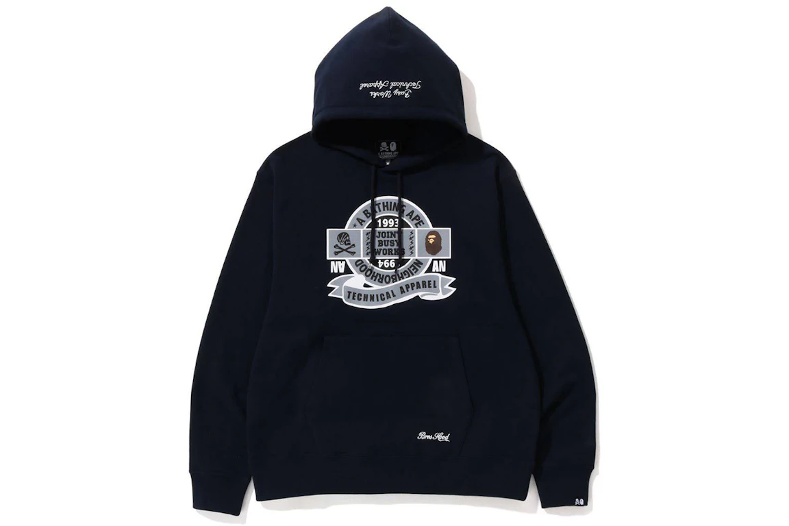 BAPE x Neighborhood Relaxed Fit Pullover Hoodie Navy