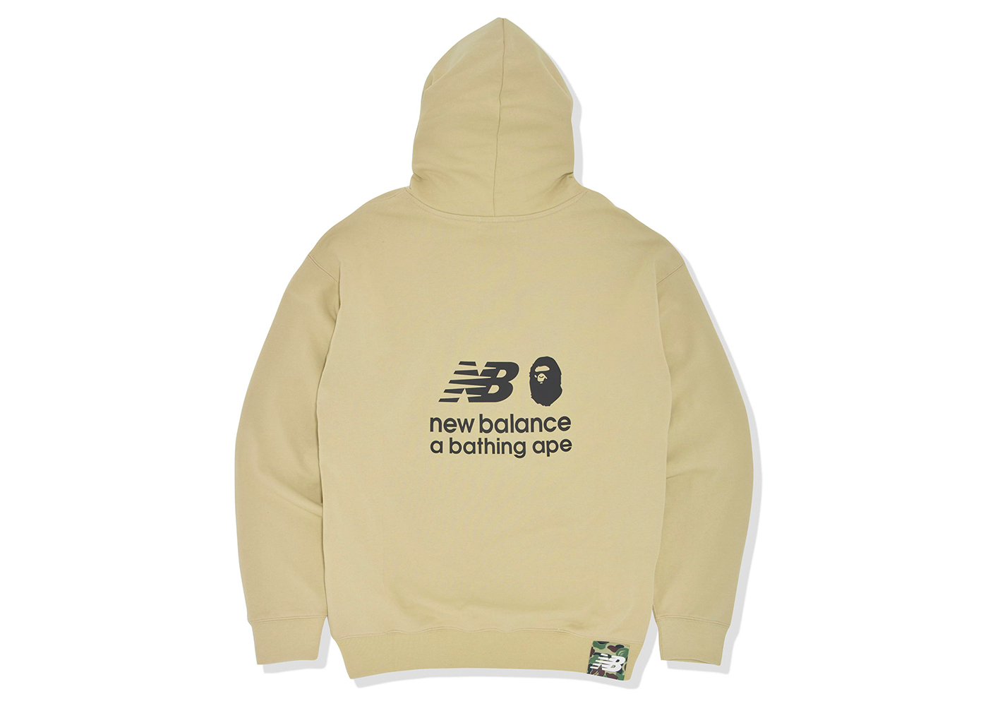 BAPE x New Balance Ape Head Relaxed Fit Pullover Hoodie Beige