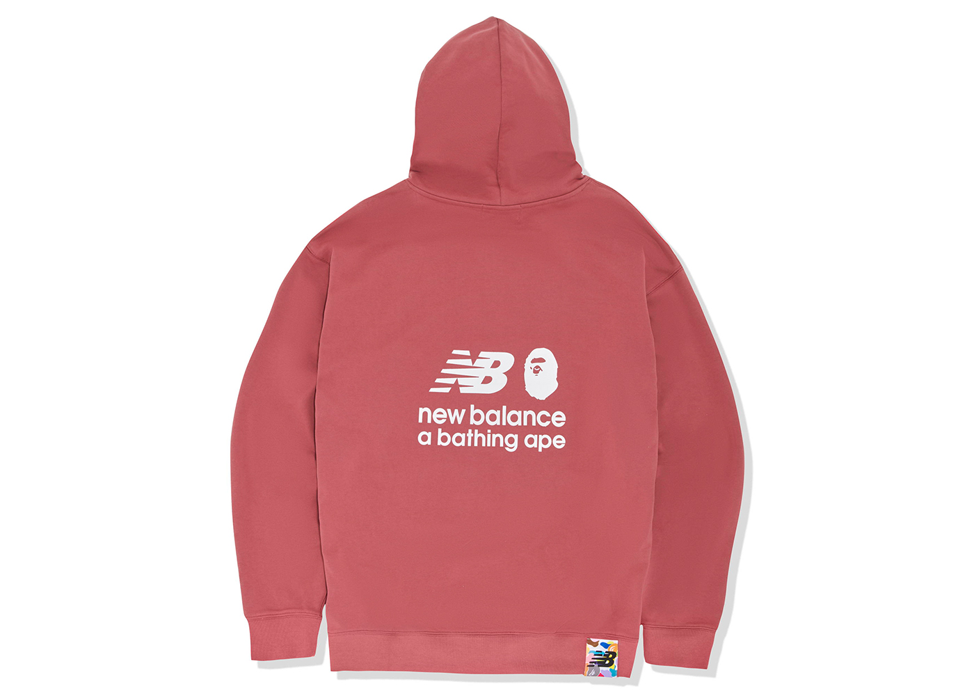 BAPE x New Balance Ape Head Relaxed Fit Pullover Hoodie Red Men's 