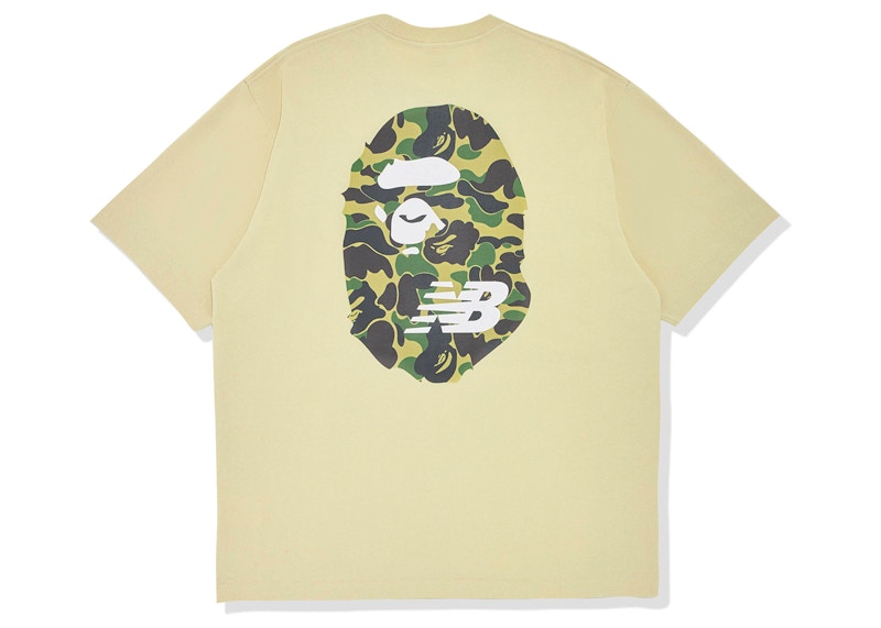 BAPE x New Balance Ape Head Relaxed Fit Tee Beige Men's - SS22 - GB