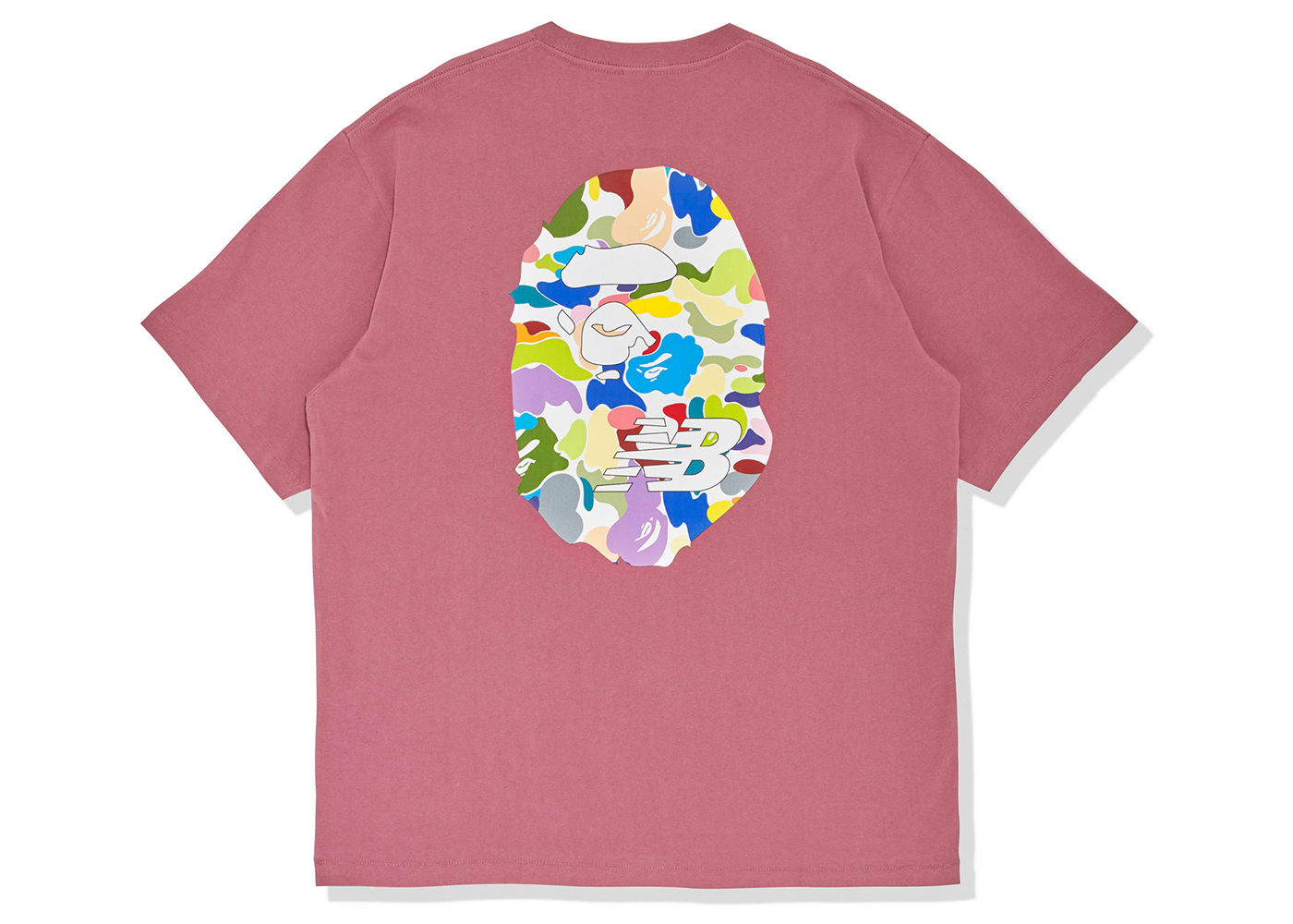 BAPE x New Balance Ape Head Relaxed Fit Tee Red Men's - SS22 - US