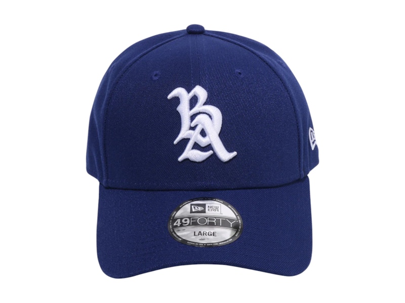 Pre-owned Bape X New Era Baseball 49forty Cap In Navy Blue