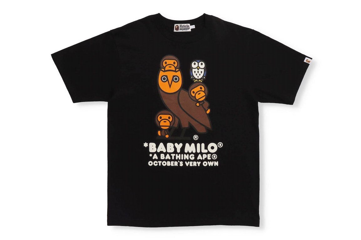 Pre-owned Bape X Ovo Baby Milo T-shirt Black