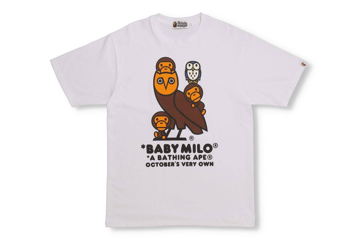 Pre-owned Bape X Ovo Baby Milo T-shirt White