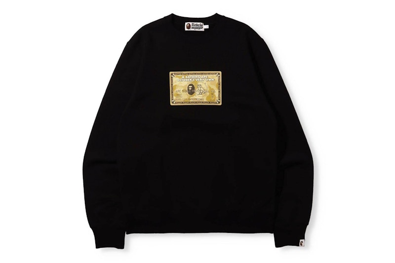 BAPE x OVO Card Crewneck Black Men's - FW21 - US