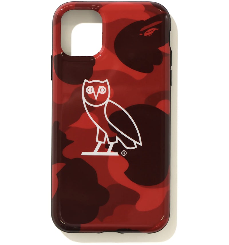 BAPE x OVO Color Camo Iphone 11 Pro case Red FW20 US