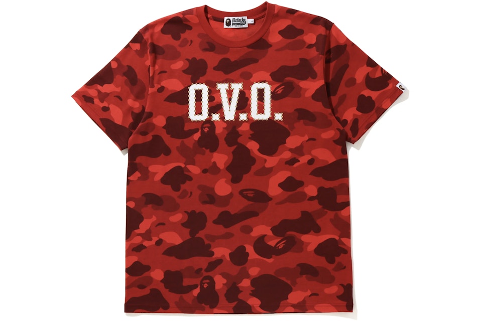 Bape X Ovo Color Camo Tee Red Fw Bape X Ovo Color Camo Tee Red Fw
