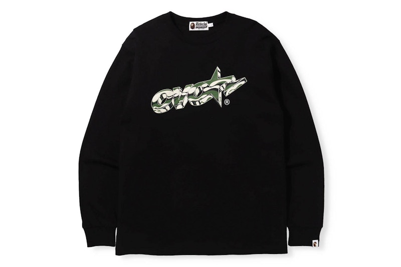 BAPE x OVO L/S T-shirt Black Men's - FW21 - US