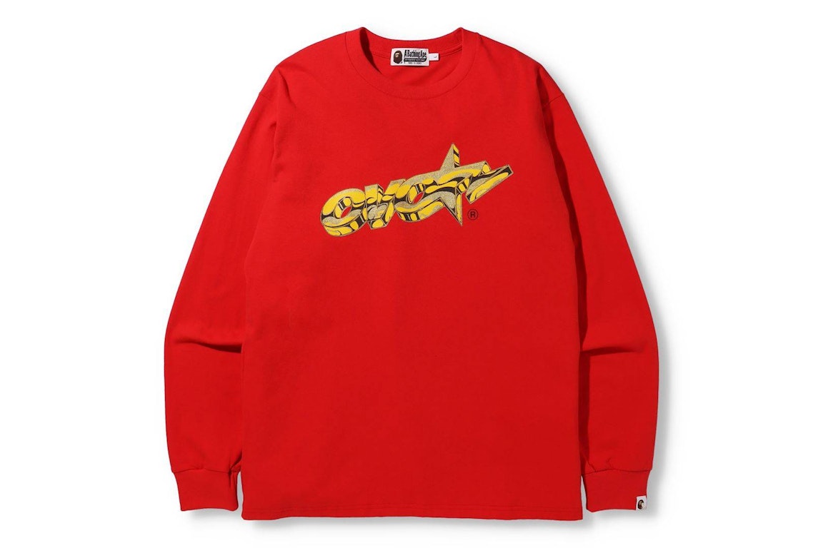 Pre-owned Bape X Ovo L/s T-shirt Red