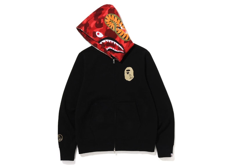 Black and best sale gold bape hoodie