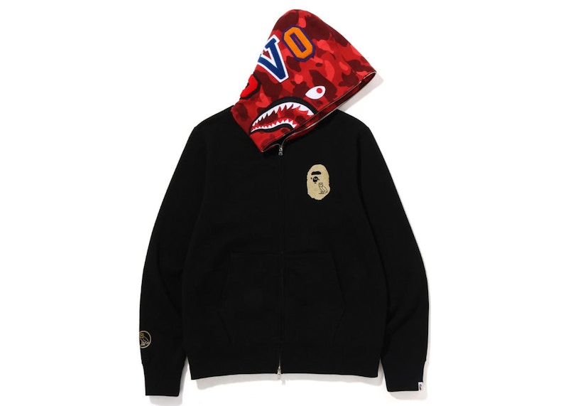 BAPE x OVO Shark Full Zip Hoodie Black Men's - FW22 - US