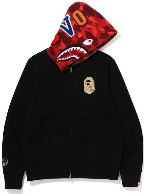 BAPE Shark X Tiger Pullover Hoodie Black for Women